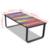 Picture of Living Room Rainbow Printing Glass Coffee Table