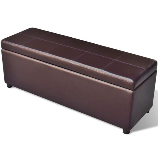 Picture of Living Room Storage Bench - Brown