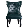 Picture of Living Room Vintage Armless Lounge Leisure Chair PU Cushion Dark Green