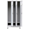 Picture of Locker Cabinet Storage with 3 Compartments Steel 35"
