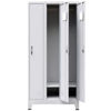 Picture of Locker Cabinet Storage with 3 Compartments Steel 35"