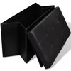 Picture of Long Foldable Storage Bench Black