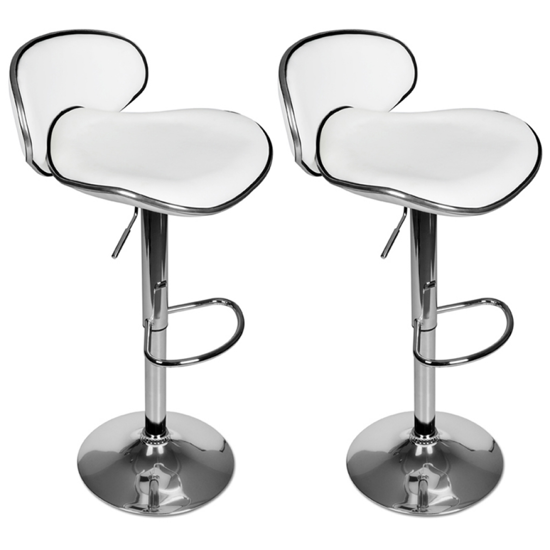 Picture of Kitchen Bar Stool - 2 pcs White