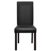 Picture of Modern Artificial Leather Wooden Dining Chairs - 6 pcs Black