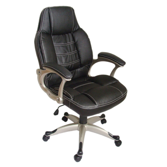 Picture of Office Chair High Back Real Leather - Black