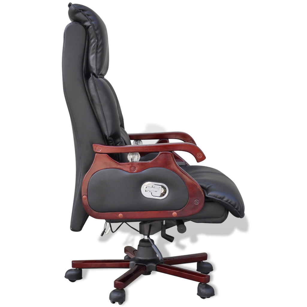 Convenience Boutique / Office Massage Office Chair Real Leather Black