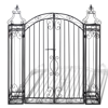 Picture of Ornamental Iron Driveway Entry Gate