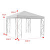 Picture of Outdoor 10'x 10' Gazebo Tent Steel Frame and Beige Cover