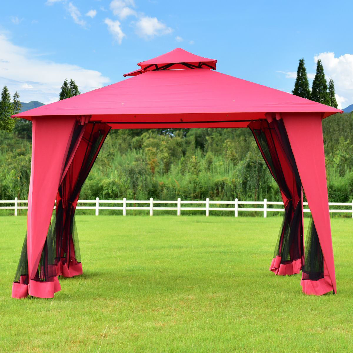 Convenience Boutique / Outdoor 11'x11' Patio Canopy Tent Gazebo 2-Tier ...