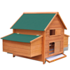 Picture of Outdoor 63" Wooden Chicken Coop with Nesting Box Poultry