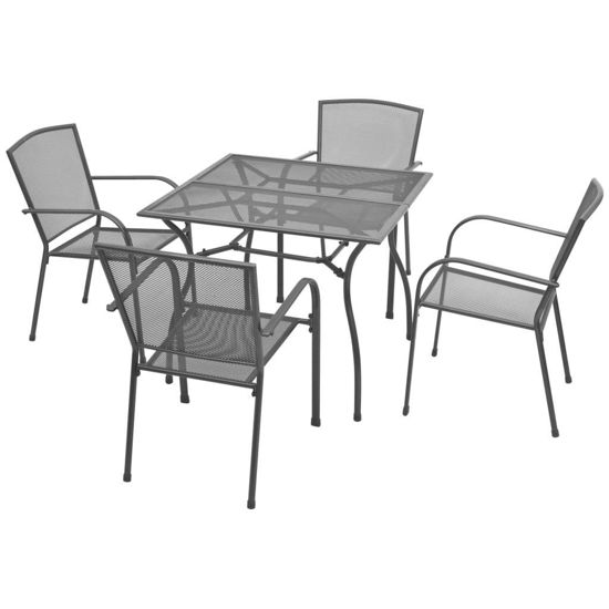 Picture of Outdoor Bistro Set 5pc - Steel Mesh