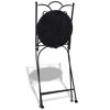 Picture of Outdoor Bistro Table 23" with 2 Chairs - Mosaic - Black and White