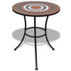Picture of Outdoor Bistro Table 23" with 2 Chairs - Mosaic - Terracotta and White