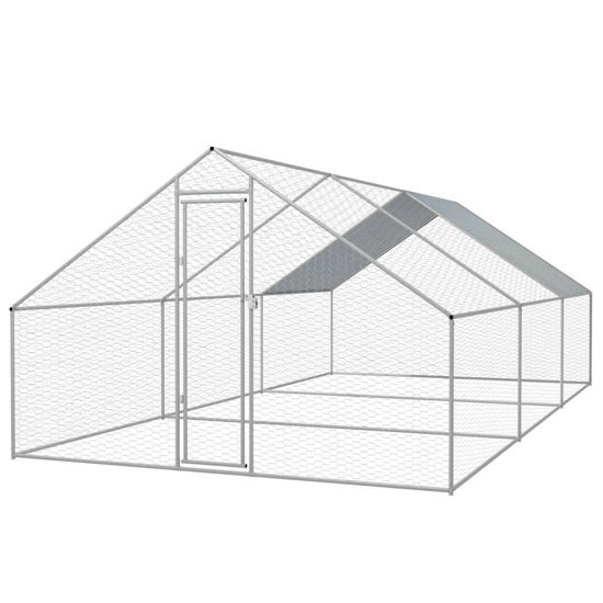 Picture of Outdoor Chicken Cage Galvanized Steel 910x198x66