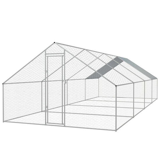 Picture of Outdoor Chicken Cage Galvanized Steel 910x262x66