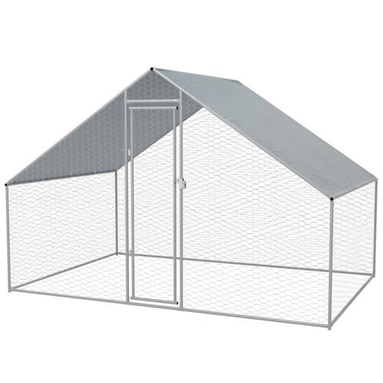 Picture of Outdoor Chicken Cage Galvanized Steel 910x66x66