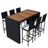 Picture of Outdoor Dining Set - Poly Rattan - Acacia Wood Tabletop