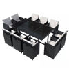 Picture of Outdoor Dining Set - Poly Rattan - Black