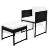 Picture of Outdoor Dining Set - Poly Rattan - Black