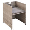 Picture of Outdoor Dining Set - Poly Rattan - Gray Beige