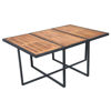Picture of Outdoor Dining Set - Poly Rattan Acacia Wood - Black