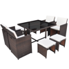 Picture of Outdoor Dining Set Poly Rattan - 21 pcs Brown