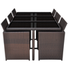 Picture of Outdoor Dining Set Poly Rattan - 27 pcs Brown