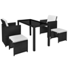 Picture of Outdoor Dining Set Poly Rattan - Black 11 Pcs