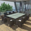 Picture of Outdoor Dining Set with Cushions Poly Rattan Wicker - 11 pcs Black