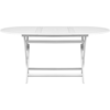 Picture of Outdoor Dining Table Oval Acacia Wood - White