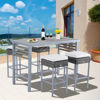 Picture of Outdoor Dining Table Set - 5 pcs Gray