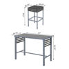 Picture of Outdoor Dining Table Set - 5 pcs Gray