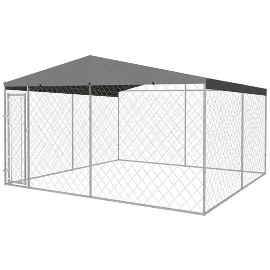 Picture of Outdoor Dog Kennel with Roof 13x13