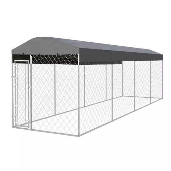 Picture of Outdoor Dog Kennel with Roof 25x6