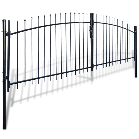 Picture of Outdoor Fence Double Door Gate with Spear Top 13' x 5'