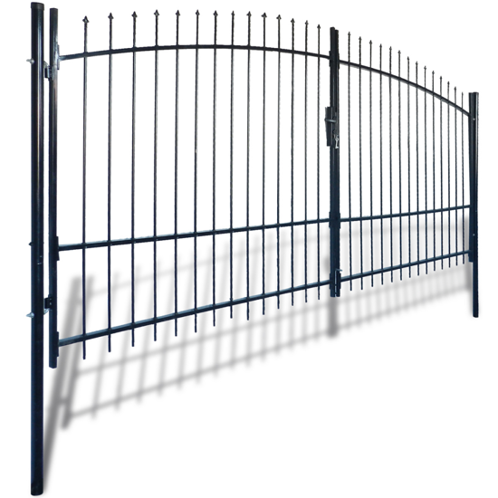 Picture of Outdoor Fence Double Door Gate with Spear Top 13' x 7'