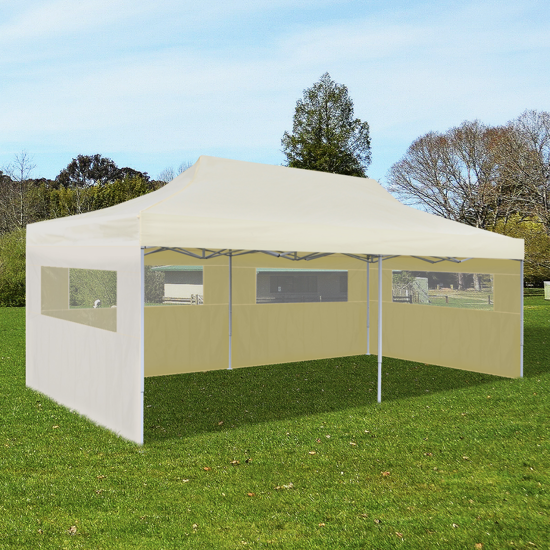 Picture of Outdoor Foldable Pop-up Party Tent 10' x 20' - Cream