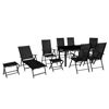 Picture of Outdoor Folding Dining Set 10pc - Black