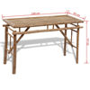 Picture of Outdoor Folding Picnic Table Set 3pc - Bamboo