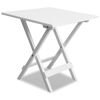 Picture of Outdoor Folding Square Coffee / Side Table Acacia Wood - White