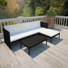 Picture of Outdoor Furniture 3-Seat Sofa Lounge Set Rattan Wicker - Black