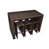 Picture of Outdoor Furniture Bar Set Poly Rattan - Brown