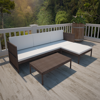 Picture of Outdoor Furniture Lounge Set 3-Seat Sofa Poly Rattan - Brown