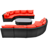 Picture of Outdoor Furniture Sofa Seating Poly Rattan - Red