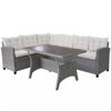 Picture of Outdoor Garden Corner Sofa Set - Poly Rattan - Gray