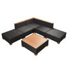 Picture of Outdoor Garden Lounge Set - Poly Rattan WPC Top - Black