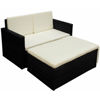 Picture of Outdoor Garden Sofa Set - Poly Rattan - Black