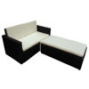 Picture of Outdoor Garden Sofa Set - Poly Rattan - Black