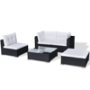 Picture of Outdoor Garden Sofa Set Black Poly Rattan - 14 Piece