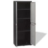 Picture of Outdoor Garden Storage Cabinet with 3 Shelves - Black and Gray